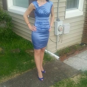 Sky blue cocktail dress